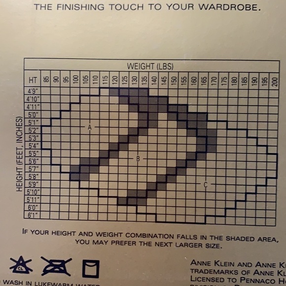 NWT Anne Klein Signature opaquecontrol top black navy pantyhose with Lycra - Picture 4 of 4